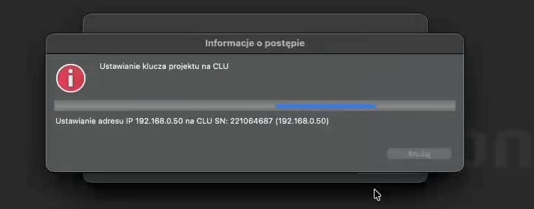 Ustawianie klucza i adresu IP na vCLU